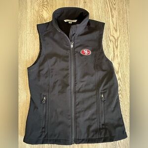 NFL San Francisco 49ers Black Full-Zip Vest - Size Medium